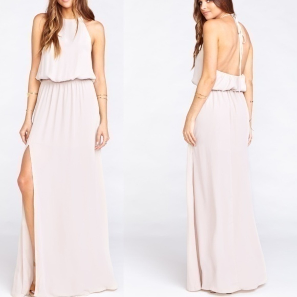 NWT Show Me Your Mumu Heather Halter Dress sz L